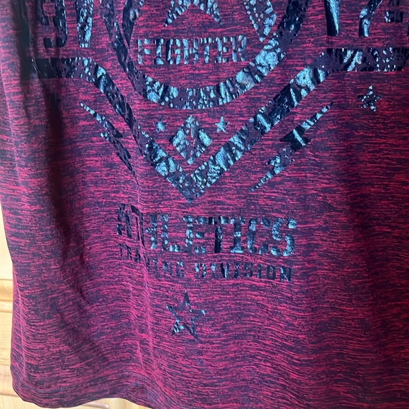 Crimson Red American Fighter T Shirt - Picture 6 of 11